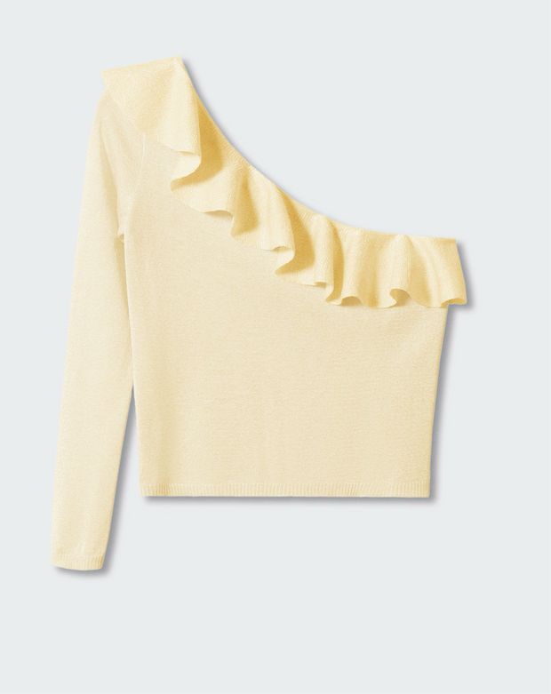 MANGO - Asymmetrical ruffled sweater