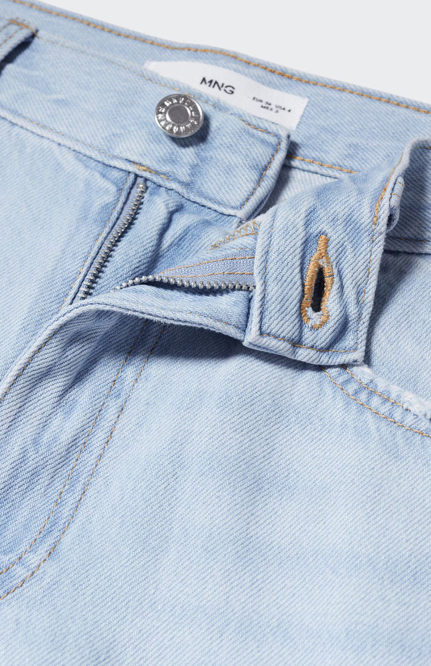 MANGO - Ripped straight jeans