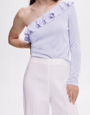 MANGO - Asymmetrical ruffled sweater