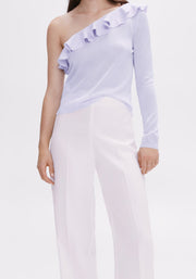 MANGO - Asymmetrical ruffled sweater