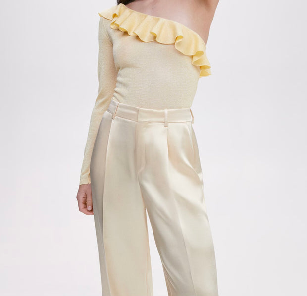 MANGO - Asymmetrical ruffled sweater